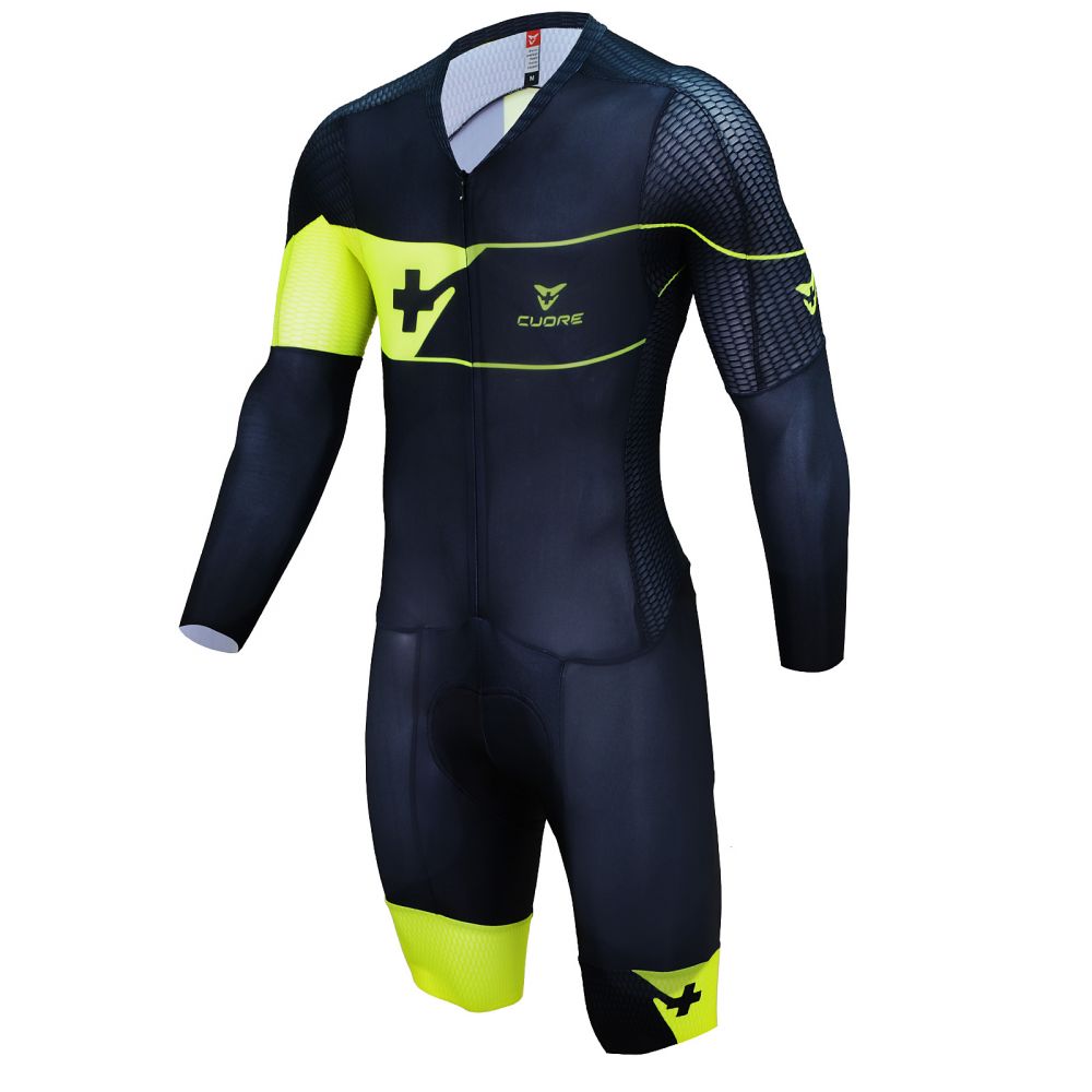 GOLD MEN CYCLING L/SLEEVE AERO SPEED SUIT - CUORE of