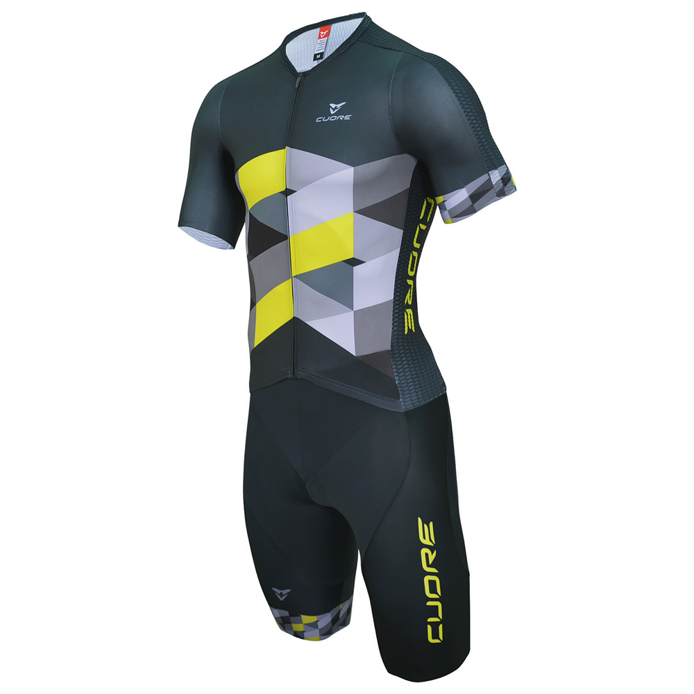 MY KILOMETRE Mens Triathlon Trisuit Elite Skinsuit Compression Speed Race Suit with Pockets